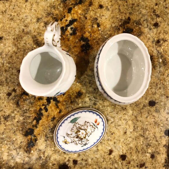 Richard Ginori Italian Sugar Bowl & Creamer & Underplate Set - Picture 3 of 12